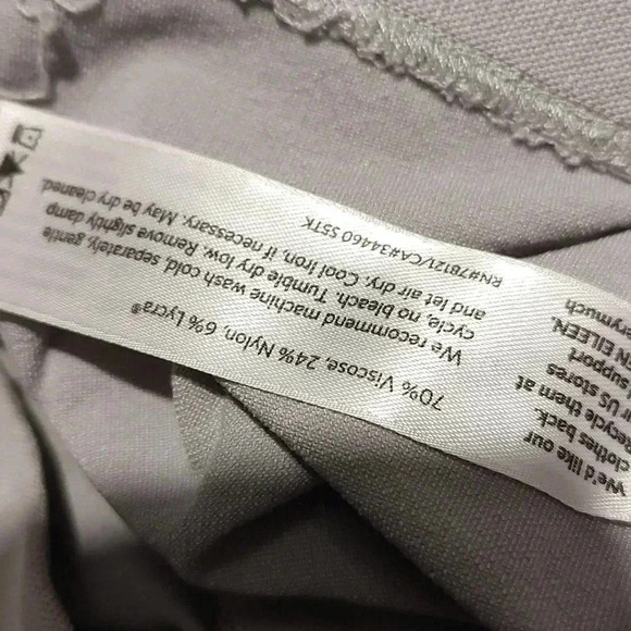 Eileen Fisher Viscose Stretch Crepe Cropped Pants Women’s Pants Soft Gray - Picture 4 of 4